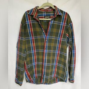 Timberland Workwear Thick Cotton Button Down Plaid Size M